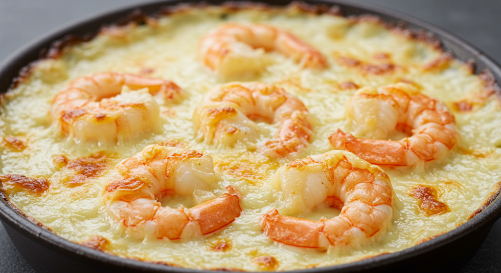 Camarão Gratinado ao Molho de Queijos