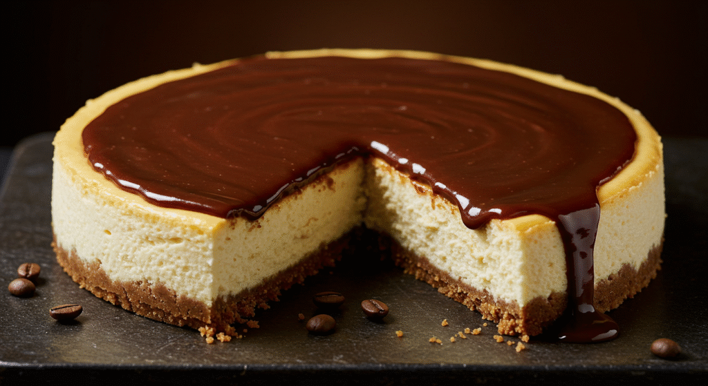 Cheesecake com Ganache de Café