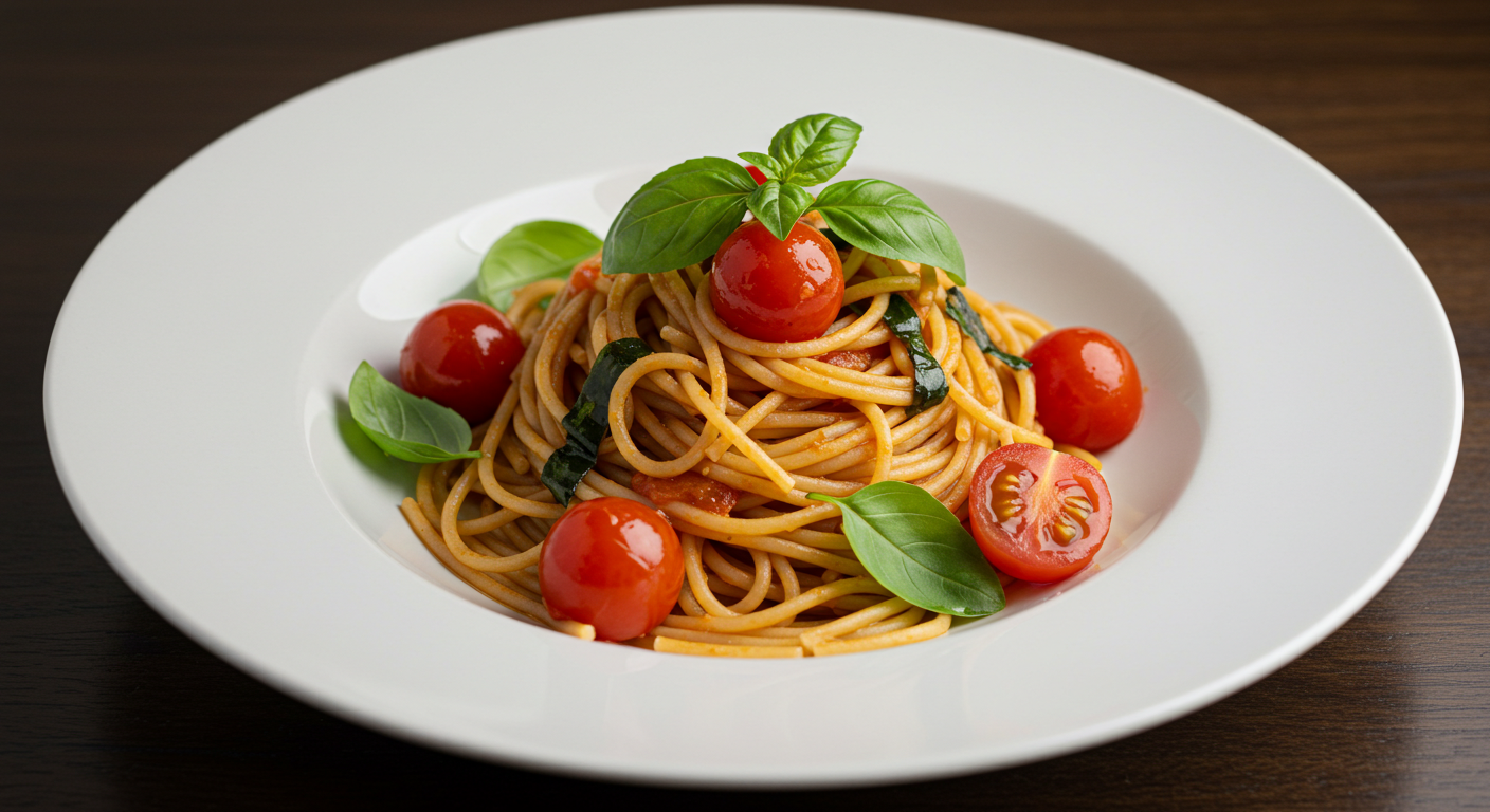 Macarrão Alho e Óleo com Tomate Cereja e Manjericão: Receita Rápida e Aromática