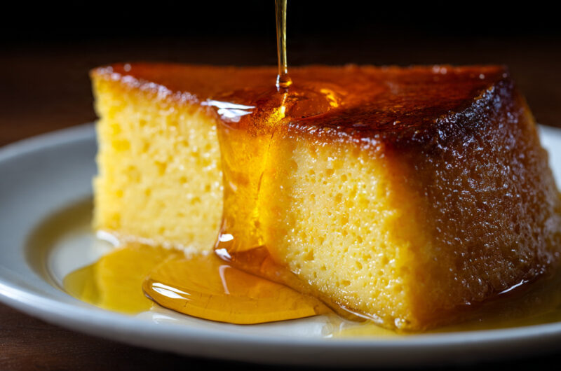 Pudim clássico, cremoso e rápido, feito na Air Fryer Polishop sem a necessidade de banho-maria tradicional.