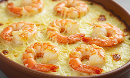 Camarão Gratinado ao Molho de Queijos: Uma Receita Sofisticada para Impressionar